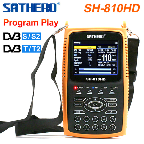 Sathero SH-810HD DVB-S2 & DVB-T2 Combo поиск цифрового сигнала Поддержка CCTV 3,5 дюймовый TFT ЖК-экран 8PSK 16APSK цифровой измеритель 810H ► Фото 1/6