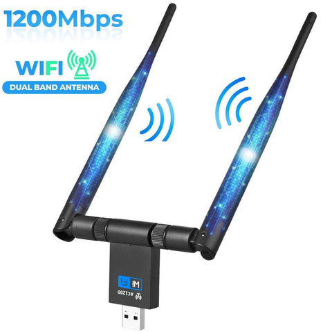 1200 Мбит/с USB Wifi адаптер Wi-Fi 5 ГГц 2,4 ГГц USB Dual Band RTL8811AU антенна Wi-Fi сетевой адаптер для Windows, Mac настольный ПК/ноутбук/ПК ► Фото 1/6