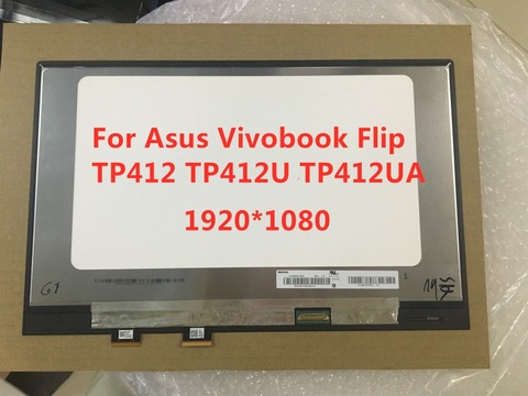 Для ASUS VivoBook Flip 14 TP412UA TP412 TP412U Full HD Дисплей сенсорный дигитайзер с передним стеклом ► Фото 1/1