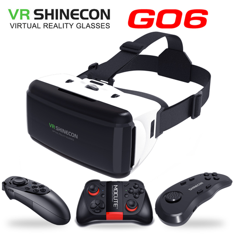 Очки виртуальной реальности VR Shinecon G06, 3D VR box, гарнитура для смартфона, шлем, очки для видеоигр для смартфонов iPhone, Android ► Фото 1/6