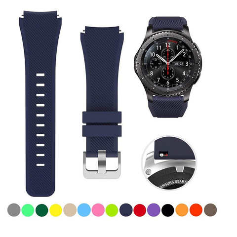 Ремень для Samsung galaxy watch 3 46 мм шестерни S3 Frontier amazfit bip/Активный браслет 20/22 мм ремешок для часов Huawei часы gt 2/2e 42 мм ► Фото 1/6