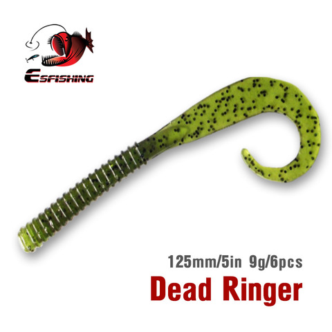 KESFISHING Рыболовные приманки Мягкие силиконовые приманки DEAD RINGER 6шт 125мм 9г Leurre Isca Ложка с искусственным запахом Crankbait ► Фото 1/2