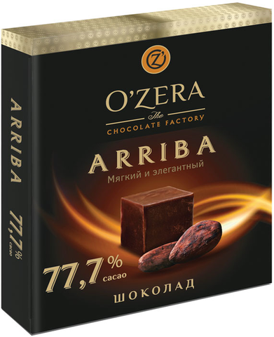 «OZera», шоколад Arriba, содержание какао 77,7%, 90 г ► Фото 1/1