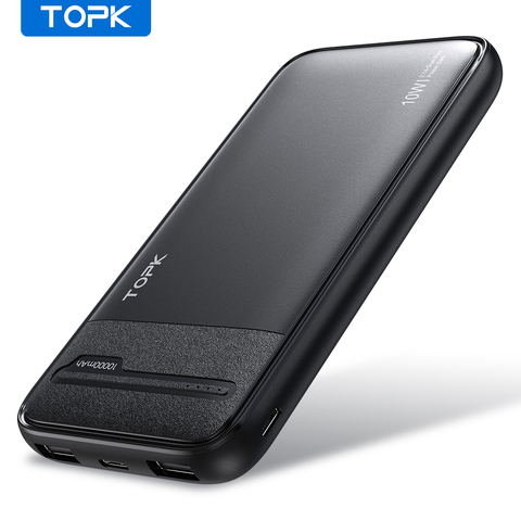 TOPK внешний аккумулятор 10000 мАч портативное зарядное устройство 10000 мАч Внешний аккумулятор зарядное устройство повербанк для iPhone 12 Xiaomi mi 10 9 8 ► Фото 1/6