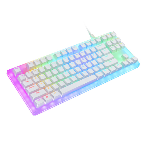 Механическая клавиатура Womier 87 key K87 80% 87 TKL, чехол для печатной платы, переключатель с возможностью замены, поддержка световых эффектов, со све... ► Фото 1/6