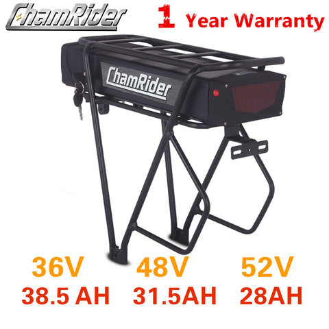 Аккумулятор для электровелосипеда, литий-ионный аккумулятор для багажника 48 В, 20 Ач, 36 В, 52 в ► Фото 1/6