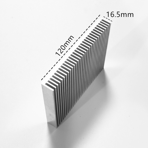 Алюминиевый радиатор 120x16,5-100-150-200-300 мм, алюминиевый светодиодный радиатор, алюминиевый профиль ► Фото 1/4