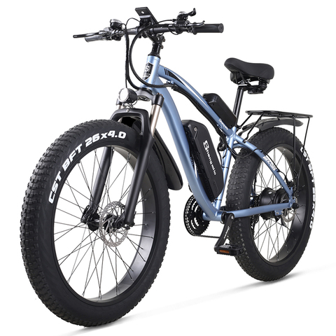 Электрический горный велосипед MX02S, 1000 Вт, снежный велосипед, электрический горный велосипед, 26 дюймов, 4,0 жирный, шины электровелосипеда, ли... ► Фото 1/6