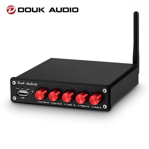 Douk Audio M3 2,1 канальный сабвуфер Bluetooth 5,0 стерео аудио цифровой усилитель мощности приемник USB плеер бас управление тоном ► Фото 1/6