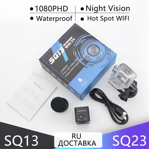 Оригинальная мини-камера SQ11 SQ23 SQ13 SQ12 FULL HD 1080P с ночным видением, Wi-Fi камера, водонепроницаемый корпус, CMOS датчик, рекордер, видеокамера ► Фото 1/6