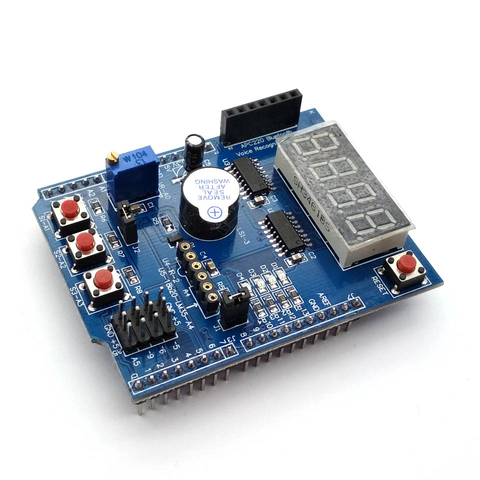 Многофункциональный щит с зуммером LM35, 4-значный цифровой светодиодный модуль платы расширения для Arduino UNO R3 Lenardo Mega2560 Diy Kit ► Фото 1/5