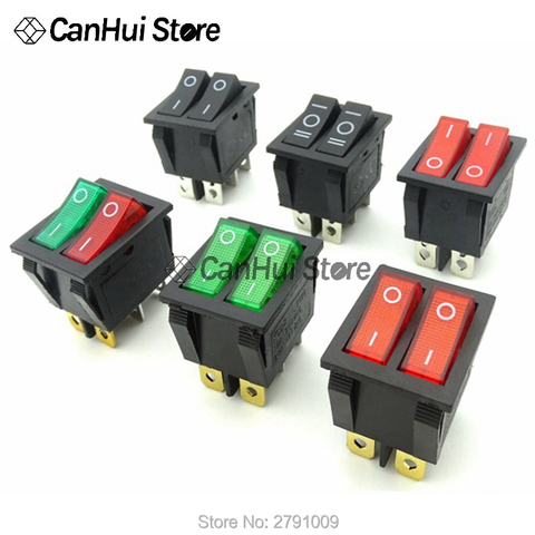 1 шт. KCD9 4PIN 6PIN 16A 250V 20A 125V двойной светильник кулисный переключатель ВКЛ-ВЫКЛ KCD6 лодка Мощность переключатель электрический нагреватель двойной корабль Тип ► Фото 1/6