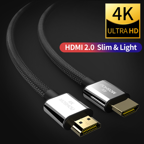 Кабель HDMI 4K 60Hz 2,0 Vesion, шнур для PS4, Apple TV, 3D, сплиттер, переключатель, расширитель коробки, PS4, видео кабель MOSHOU ► Фото 1/6