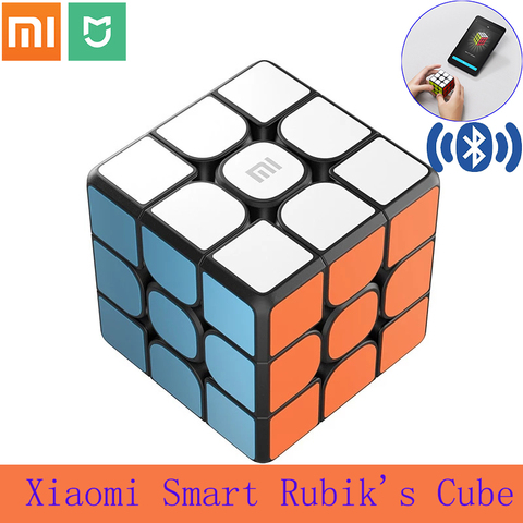 Умный кубик Xiaomi Mi Magic Cube Mijia Смарт Кубик Рубика работает с приложением Mijia Синхронизация Bluetooth подключение гоночная структура для детей Подар... ► Фото 1/5