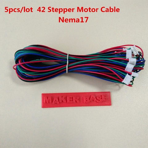 Nema17 шаговый моторный кабель в сборе, RepRap мотор, проводка 4pin до 6pin кабель 42 провода двигателя XH2.54 разъем nema 17 провод 5 шт./лот ► Фото 1/4