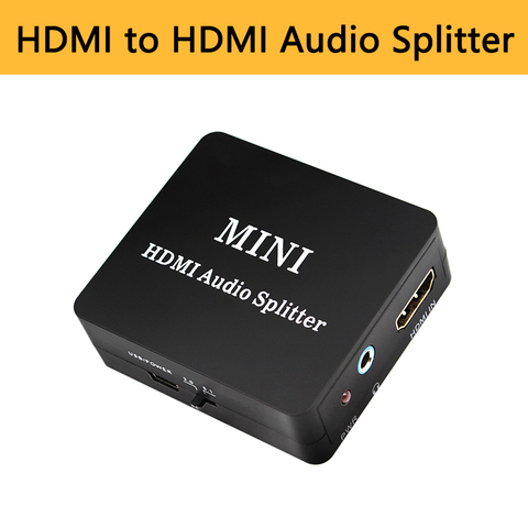 HDMI аудио сплиттер, экстрактор HD Toslink оптический SPDIF коаксиальный 3,5 мм наушники выход для DVD ТВ с USB HDMI кабель ► Фото 1/6