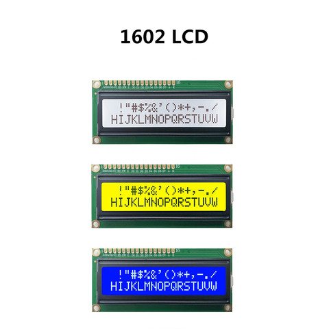 Модуль ЖК 1602 1602 синий/зеленый экран IIC/I2C 16x2 символа ЖК-дисплей модуль. 1602 5 в зеленый экран и белый код ► Фото 1/6