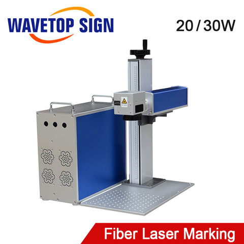 WaveTopSign 20 Вт 30 Вт волоконно-лазерный знак корпус машины + блок управления + подъемный Рабочий стол + лазерная дорожка + алюминиевая пластина ос... ► Фото 1/6