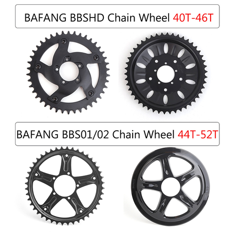 BAFANG/8FUN Mid Drive BBS01B BBS02B 44T-52T BBSHD 40T-46T цепь колеса Электрический велосипед преобразования 750W 1000W мотор бензопилы ► Фото 1/6