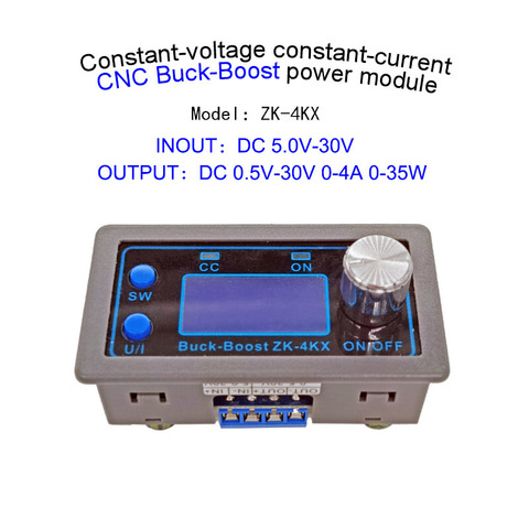 ZK-4KX DC Boost Converter CC CV 0,5-30V 4A модуль питания регулируемый Регулируемый источник питания для зарядки солнечной батареи ► Фото 1/6