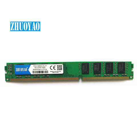 ZHUOYAO DDR3 4 Гб Ram 1333 1600 без ecc память рабочего стола dimm ► Фото 1/4