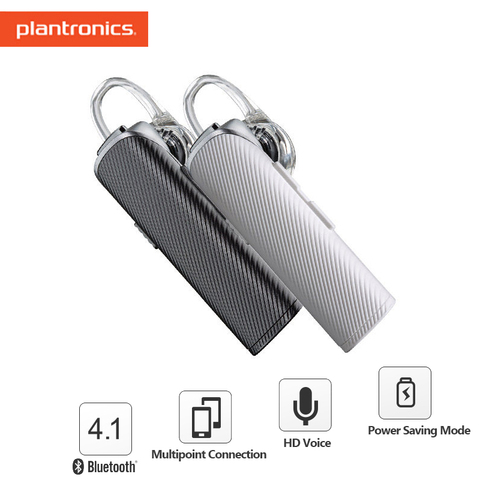 Беспроводные Bluetooth наушники Plantronics Explorer 110, голосовой набор с держателем гарнитуры, автомобильный микрофон для зарядки для Ios и Android ► Фото 1/6