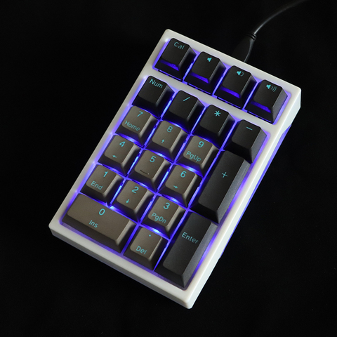 Keycap pbt Pudding с двумя выстрелами, 21key, нумпад, мультимедиа, ключ, колпачки для ключей, для детей, для детей ► Фото 1/6