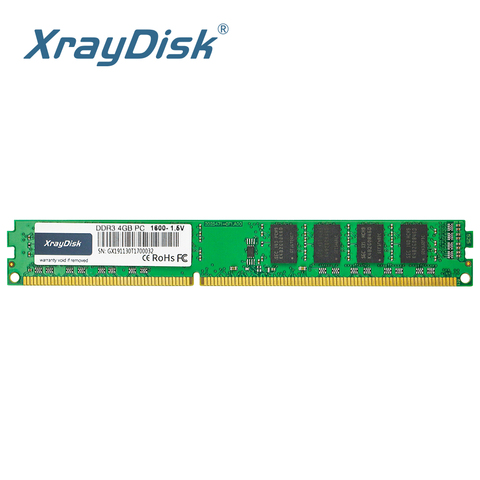 XrayDisk DDR3 8 ГБ 4 ГБ память 1600 МГц 240-контактный 1,5 В ОЗУ для настольного компьютера dimm ► Фото 1/6