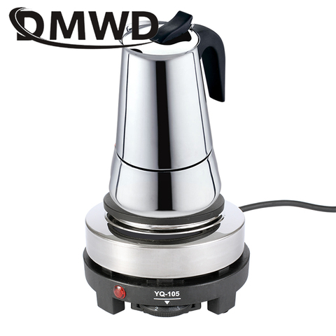 DMWD 110V/220V мини Электрический Moka печь Плита Многофункциональный Кофе нагреватель мокко нагрев горячей катушки из Нержавеющей Стали Кафе моло... ► Фото 1/6