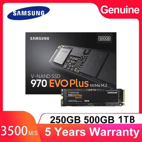 SAMSUNG SSD 970 evo plus M. 2 NVMe 250 ГБ 500 1 ТБ nvme pcie Внутренний твердотельный жесткий диск HDD жесткий диск ноутбука, настольного компьютера, TLC тормозной дис... ► Фото 1/6