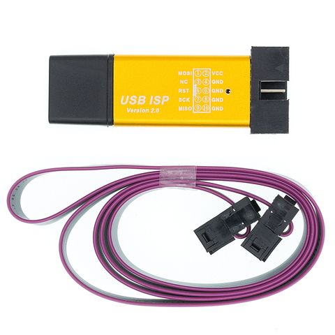 USB ISP USBISP USBASP ASP-программатор в алюминиевом корпусе для 51 ATMEL AVR WIN7 64 (случайный цвет) ► Фото 1/4