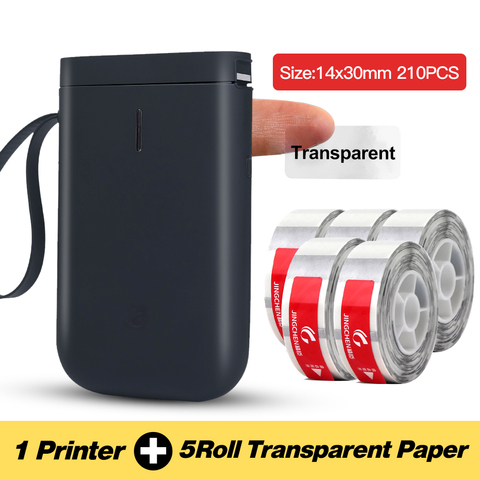 Портативный термопринтер для этикеток Niimbot, карманный прозрачный мини-принтер для штрих-кодов машина с интерфейсом Bluetooth D11 ► Фото 1/6