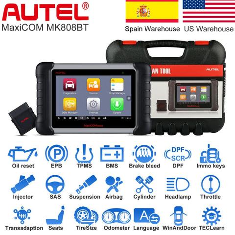 2022 новые autel MaxiCOM MK808BT OBD2 сканер автомобиля инструмент диагностики авто IMMO/EPB/SAS/BMS/TPMS /DPF обновленной версии MK808 ► Фото 1/6