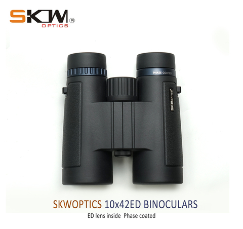 Бинокль SKWoptics 10x42 ED, водонепроницаемый, противотуманный, с фазовым покрытием, бак4 ► Фото 1/6