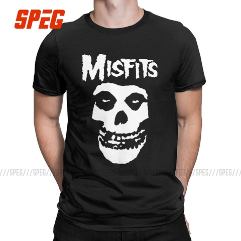 Мужская футболка с круглым вырезом Misfits Skulls, хлопковая футболка с коротким рукавом, топы 4XL 5XL ► Фото 1/6
