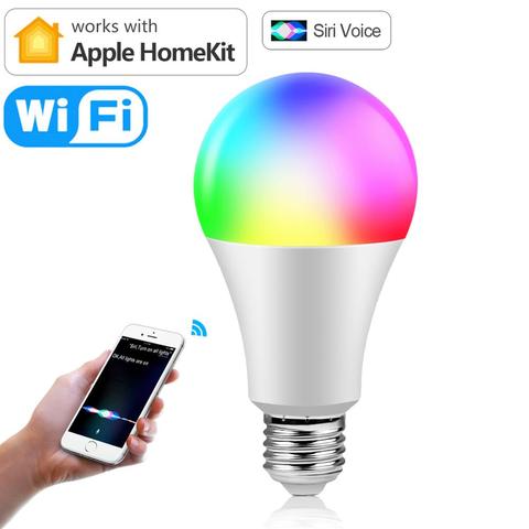 Умная Светодиодная лампа Apple Homekit, 15 Вт, RGB, с голосовым управлением, работает с додом Apple IOS / Bluetooth 4,0 ► Фото 1/6