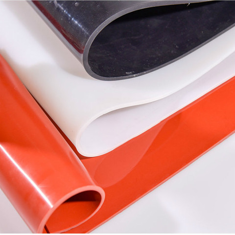 Красный черный прозрачный силиконовый резиновый лист коврик высокая термостойкость 100% натуральная силиконовая резина коврик 500x500мм ► Фото 1/3