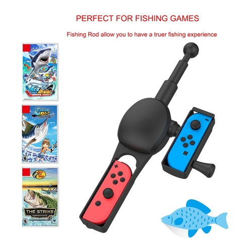 Рыболовная удочка для Nintendo Switch, рыболовная удочка с переключателем звезд, игровые аксессуары для джойстика Joy-con, ручка для хранения ► Фото 1/6