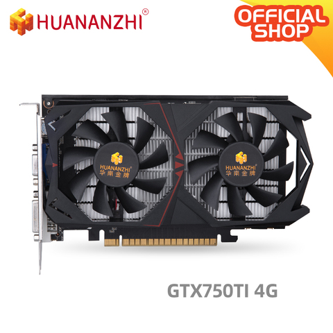 Видеокарта HUANANZHI GTX 750TI 4G, 128-битная видеокарта GDDR5 5000 МГц 1020 МГц HDMI DVI DP 28Nm 640 шт. 70 Вт GTX 750TI 4G ► Фото 1/5