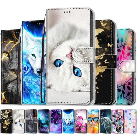 Флип чехол для ZTE Blade A3 A5 A7 2022 A7S кожаный чехол Anime Cute печати Кошелек FUNDA для ZTE Blade L8 20 смарт Флип крышка телефона ► Фото 1/6