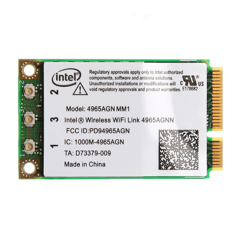 Двухдиапазонная 2,4 ГГц/5 ГГц 300 Мбит/с WiFi Link мини PCI-E беспроводная карта для Intel 4965AGN NM1 ► Фото 1/6