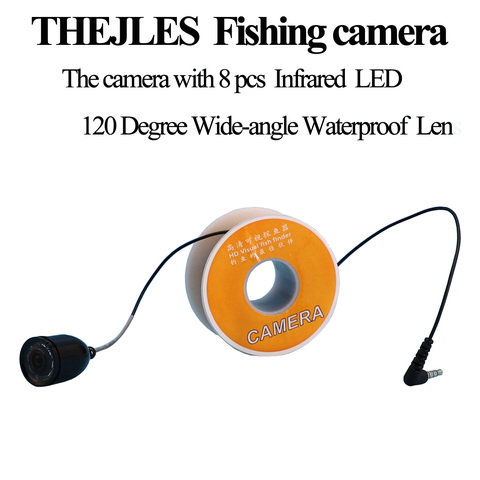 Одиночная рыболовная камера для эхолота, 8 лампочек, подводная камера с 9 В постоянного тока, кабель 15 м/30 м ► Фото 1/6