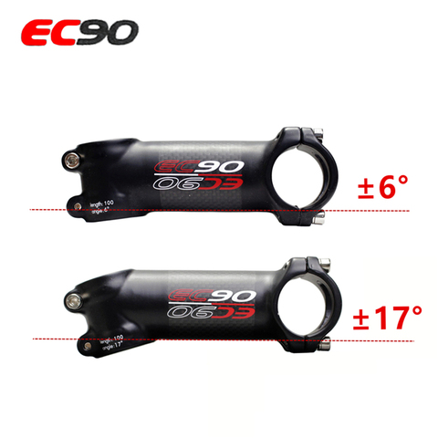 EC90 новый алюминиевый + углеродный волоконный стержень из углеродного волокна велосипедный стержень углеродная ручка 28,6-31,8 мм 6 градусов 17 г... ► Фото 1/6