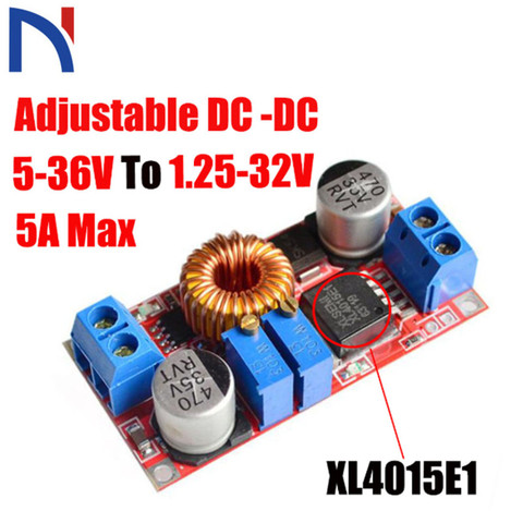 Модуль зарядной платы для литиевых батарей 5A XL4015 E1 XL4015E1 DC В DC, светодиодный Преобразователь мощности, понижающий модуль для литиевого зарядного устройства ► Фото 1/4