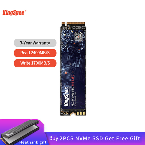 Ssd-накопитель KingSpec m2 nvme, M.2 ssd 240 ГБ M2 256 Гб PCIe NVME 128 ГБ 512 1 ТБ твердотельный диск 2280 внутренний жесткий диск hdd disco duro ► Фото 1/6