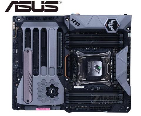 Материнская плата Asus TUF X299 MARK 1 X299 LGA 2066 DDR4 Dual M.2 USB 3,1, б/у материнская плата для ПК, распродажа ► Фото 1/3