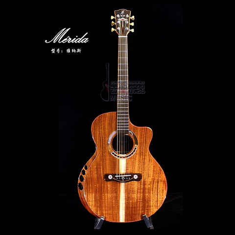 Мерида Венера 41 дюймов KOA Акустическая гитара, высокое качество cutaway koa Акустическая гитара, гитара ra ► Фото 1/6