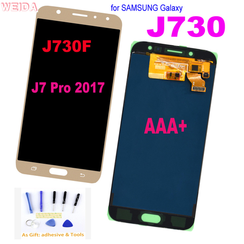 ЖК-дисплей 5,5 дюйма для SAMSUNG Galaxy J7 Pro 2017 J730, сенсорный экран с цифровым преобразователем в сборе для планшетов 60j730fm/DS J730F/DS J730GM/DS ► Фото 1/6