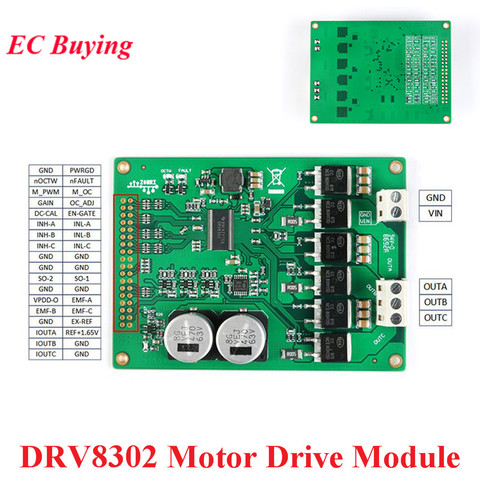 Модуль привода двигателя DRV8302, постоянный ток 5,5-45 В, 15 А, высокая мощность, BLDC, бесщеточный PMSM привод ST FOC, модуль вектора управления усилителе... ► Фото 1/6