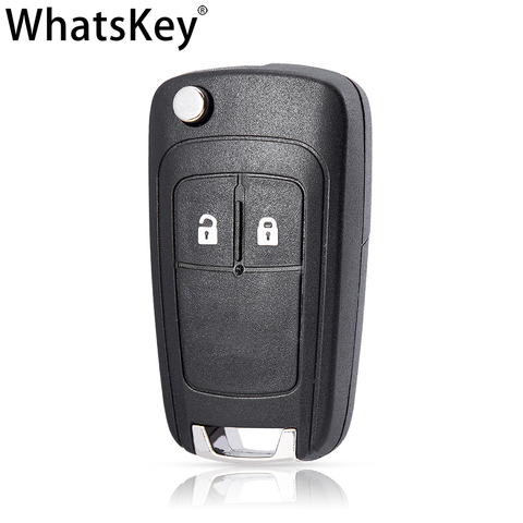 Складной чехол для автомобильного ключа с двумя кнопками WhatsKey, чехол для выкидного ключа-брелка для Opel Vauxhall Astra H Insignia J Vectra C Corsa D Zafira G ► Фото 1/6
